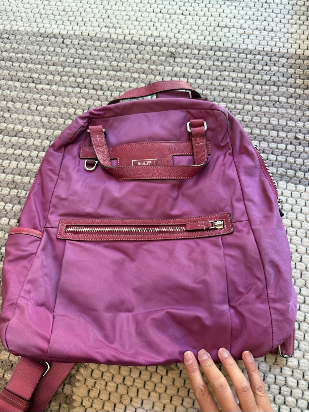 Tumi Nylon Leather Backpack Bag Travel